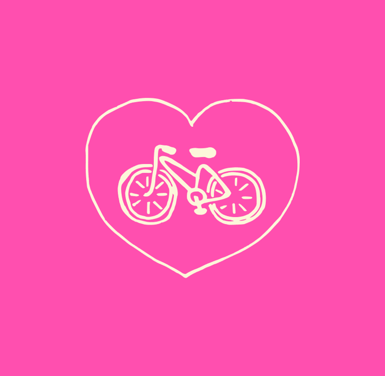 RADiologie Altenburg: Herz mit Fahrrad Rad-Liebe