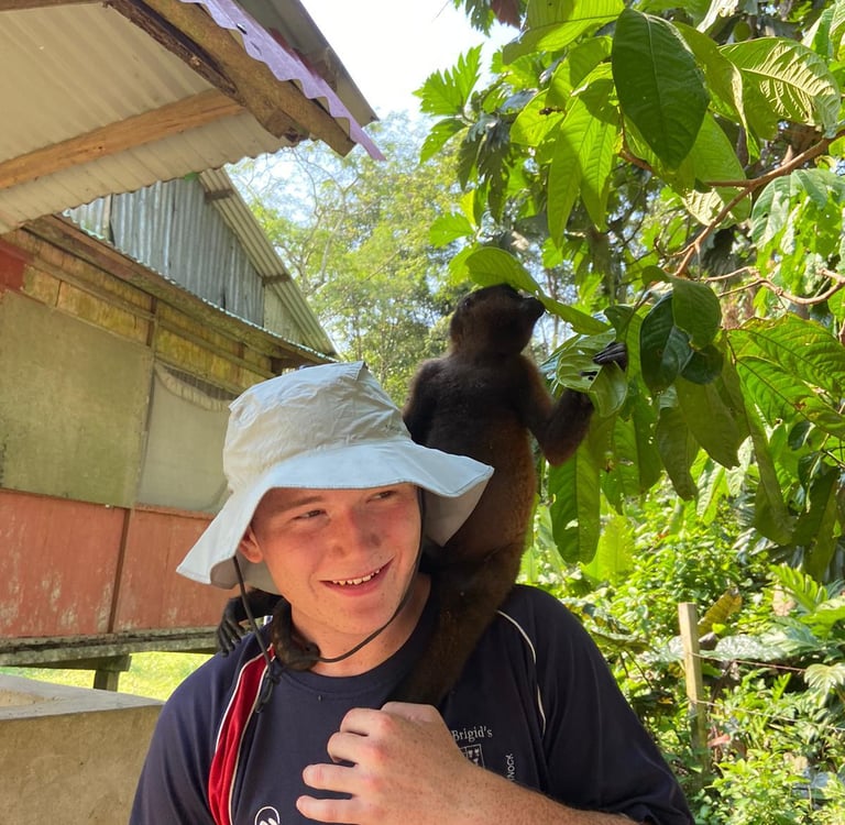 a man in a hat and a hat on a sunny day