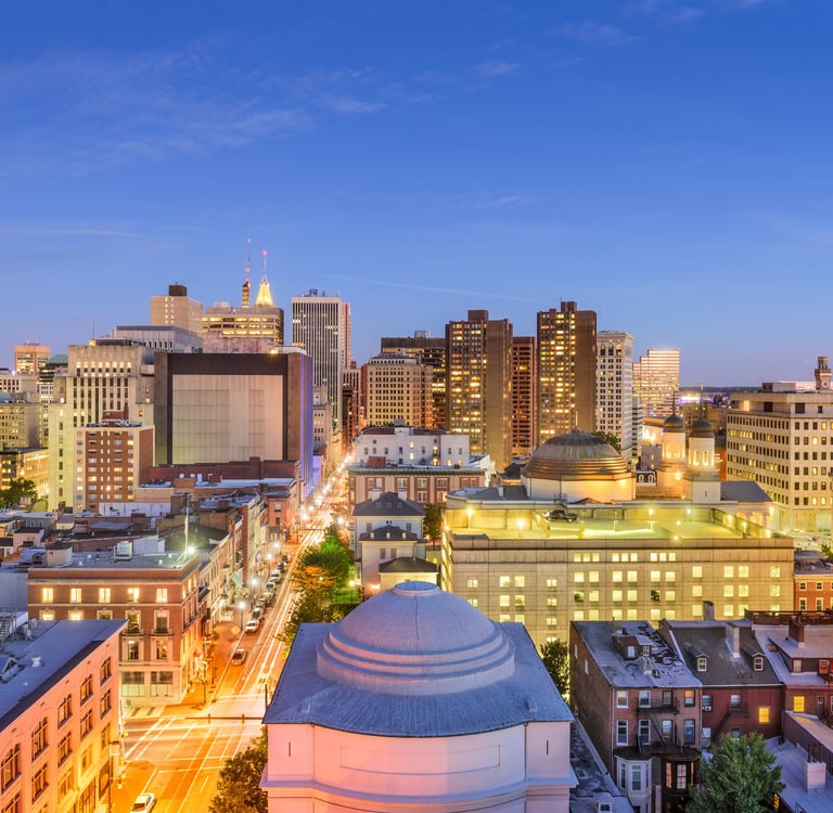 Baltimore city center, Maryland , USA 