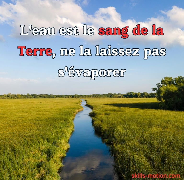 affiche slogan anti-gaspillage eau