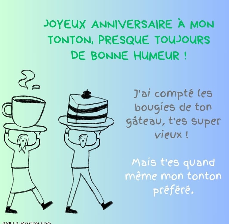 carte bon anniversaire tonton humour