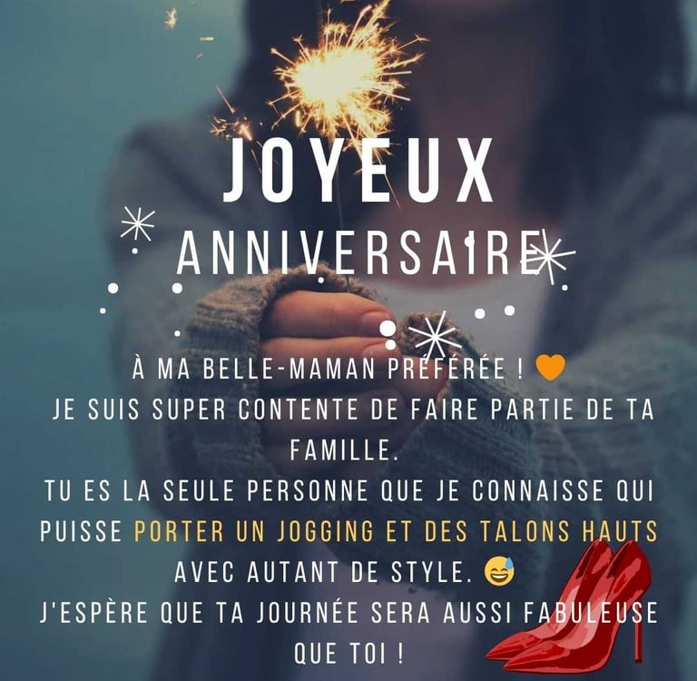 carte de bon anniversaire pour une belle maman avec humour