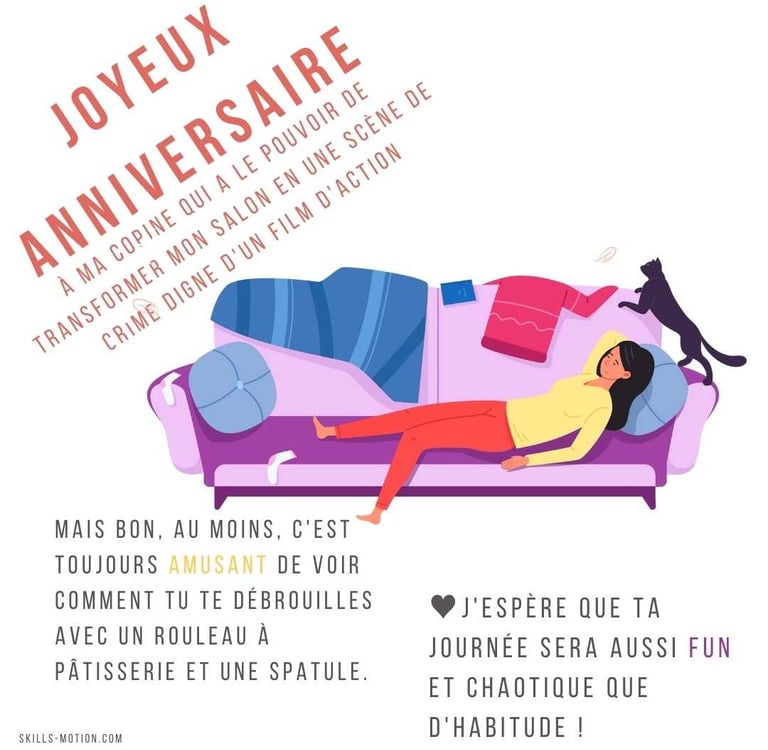 carte de joyeux anniversaire meilleure amie avec humour