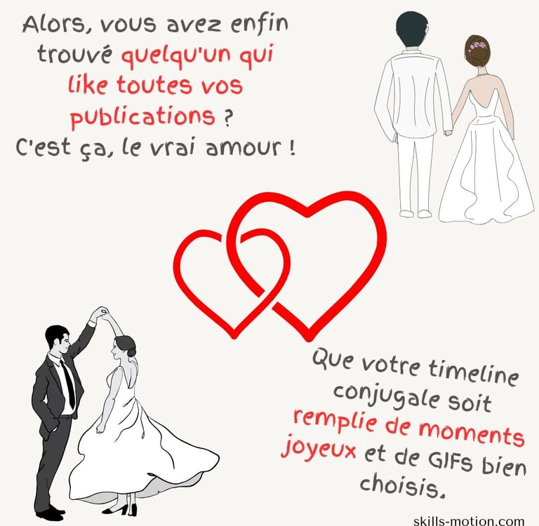carte humoristique voeux de mariage moderne