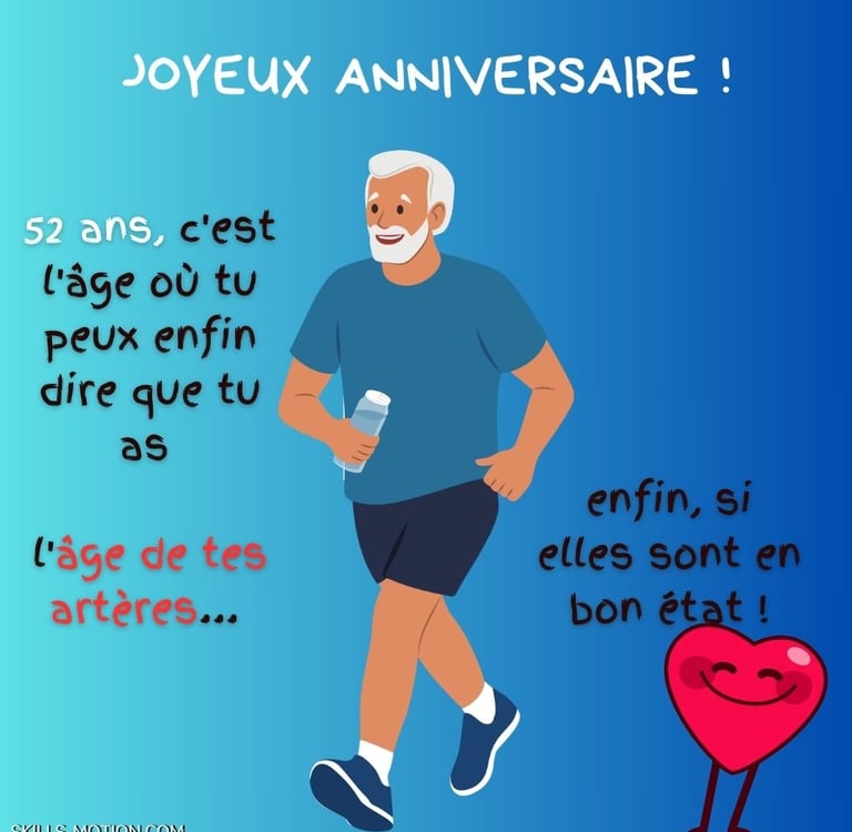 carte joyeux anniversaire humour homme 52 ans
