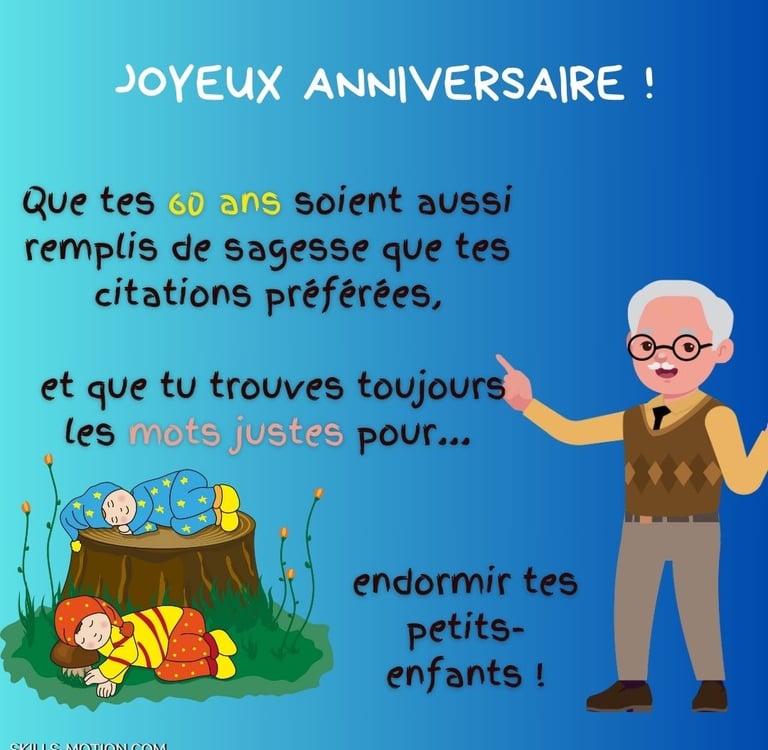 carte joyeux anniversaire humour homme 60 ans