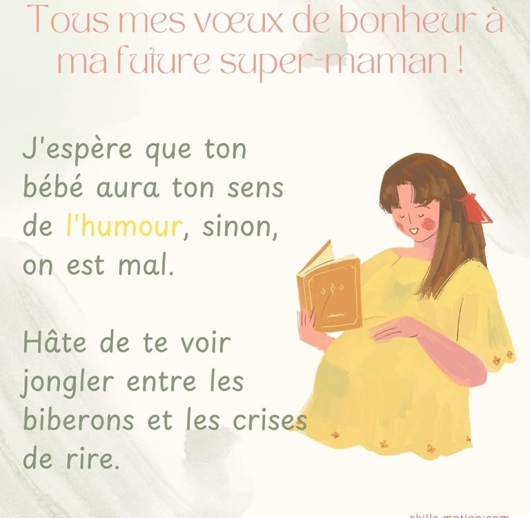 felicitation maman enceinte meilleure amie humour