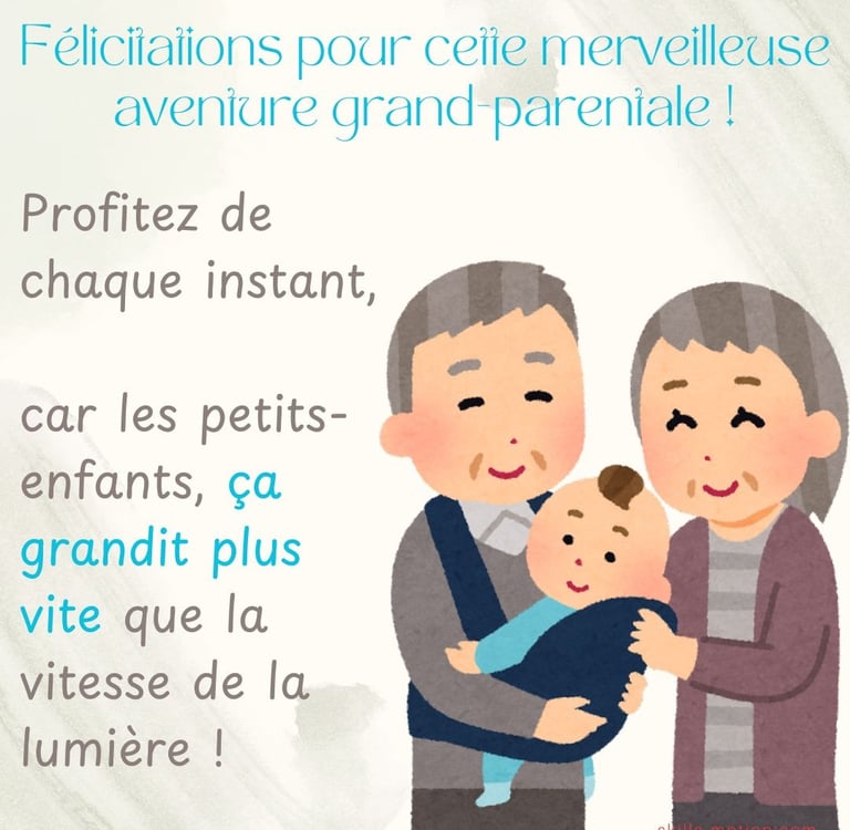 felicitations de naissance grands-parents humour