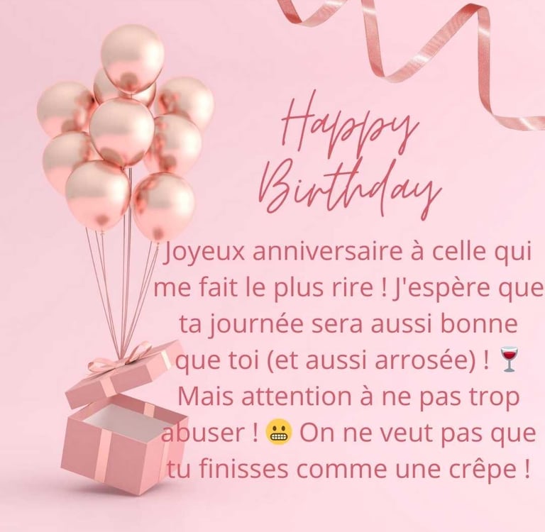 image de joyeux anniversaire a une amie avec humour