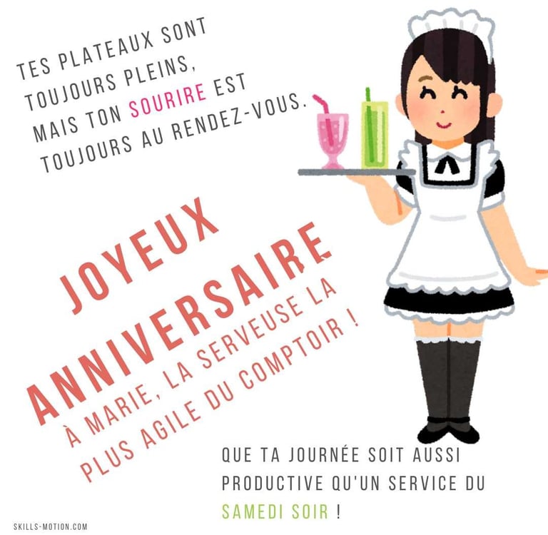 image de joyeux anniversaire Marie avec humour
