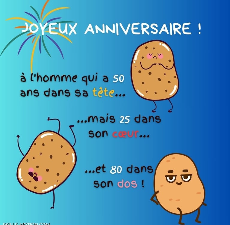 image joyeux anniversaire humour homme 50 ans
