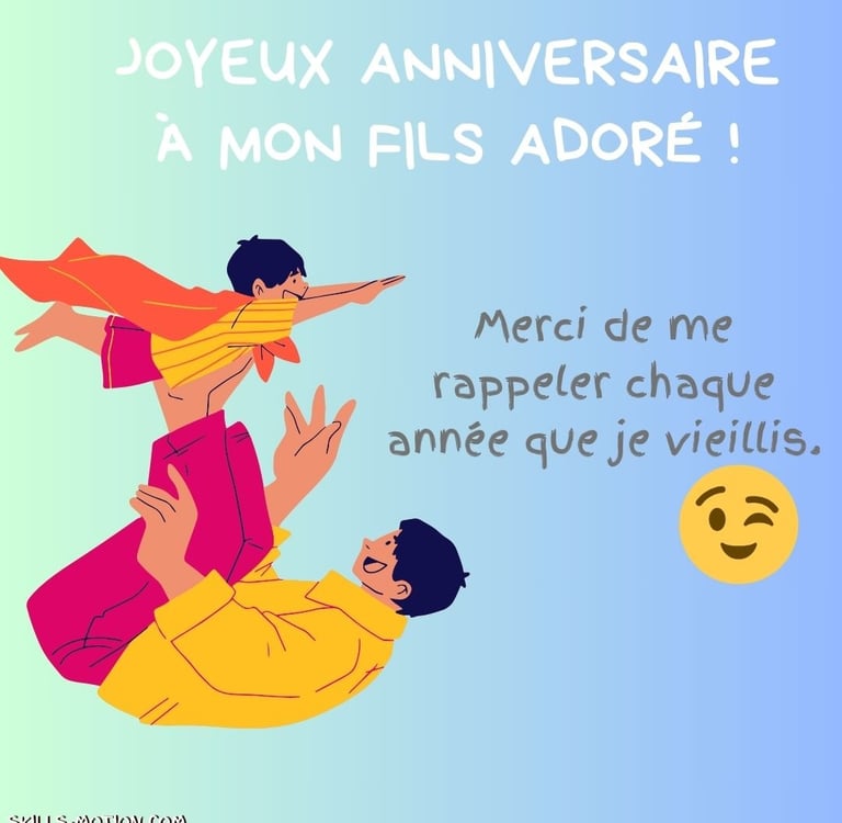 image joyeux anniversaire mon fils humour