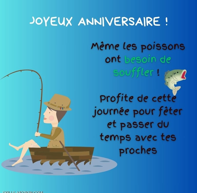 image joyeux anniversaire pecheur humour