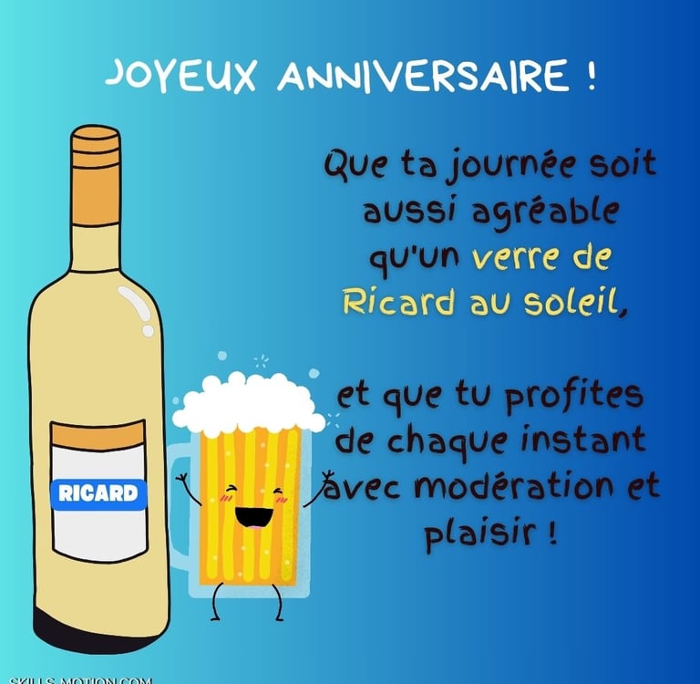image joyeux anniversaire Ricard humour