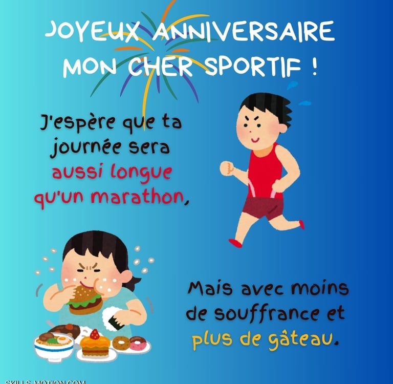 image joyeux anniversaire sportif humour