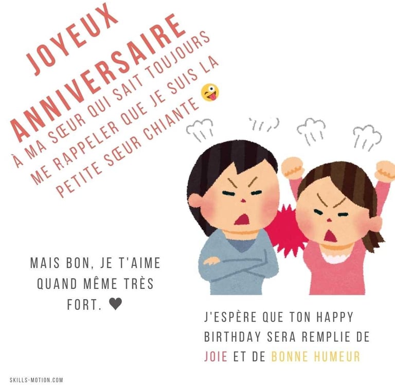 image rigolo joyeux anniversaire sœur humour