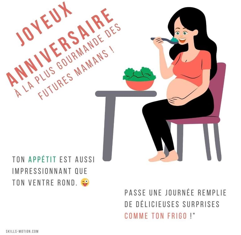 images de joyeux anniversaire pour une femme enceinte avec humour
