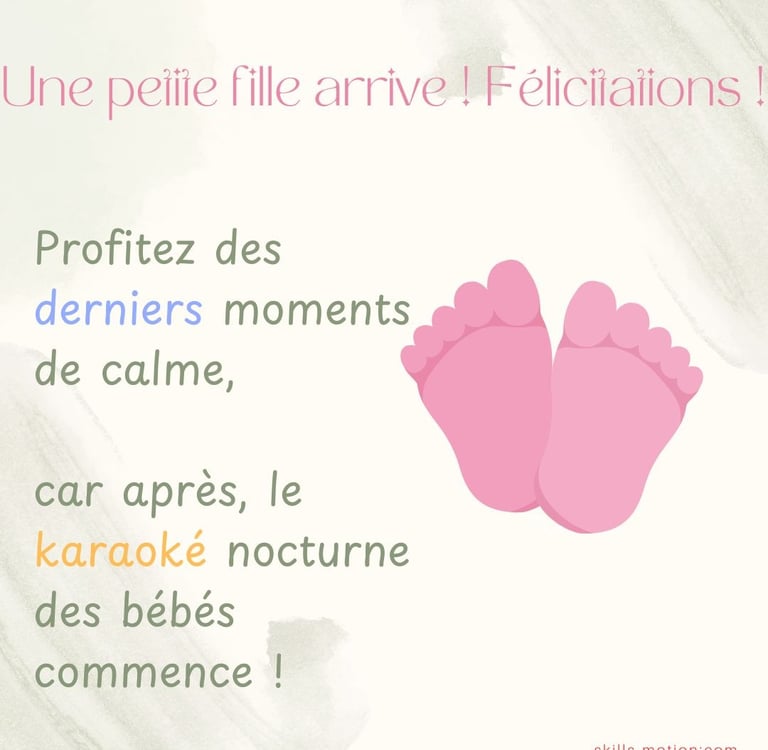 photot felicitation parents grossesse bebe fille