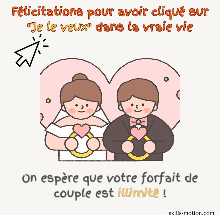 phrase carte felicitation mariage humour