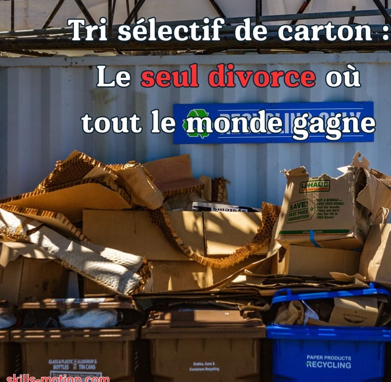 slogan drole affiche recyclage carton
