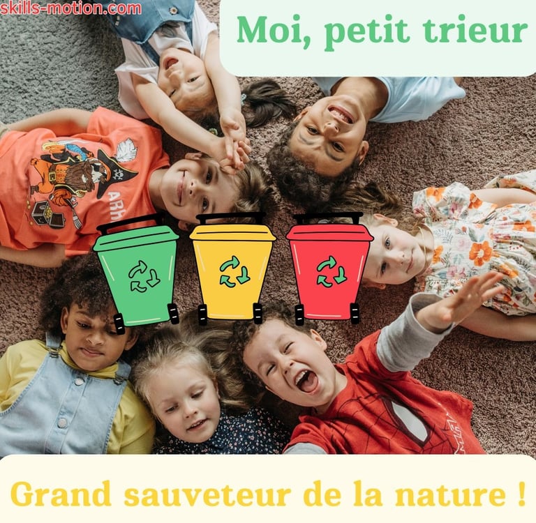 slogan humour affiche de recyclage enfant jeune