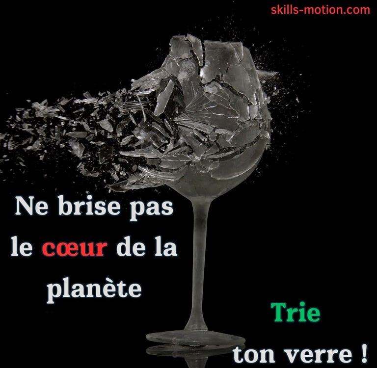 slogan humour affiche recyclage verre