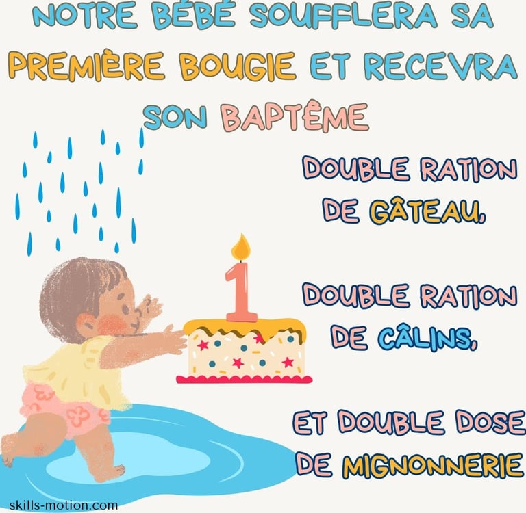 texte invitation bapteme et anniversaire 1 an humour