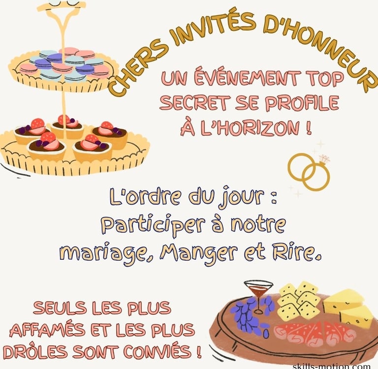 image invitation repas mariage humour