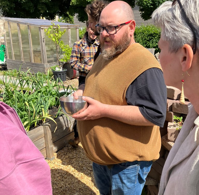 teaching in the garden