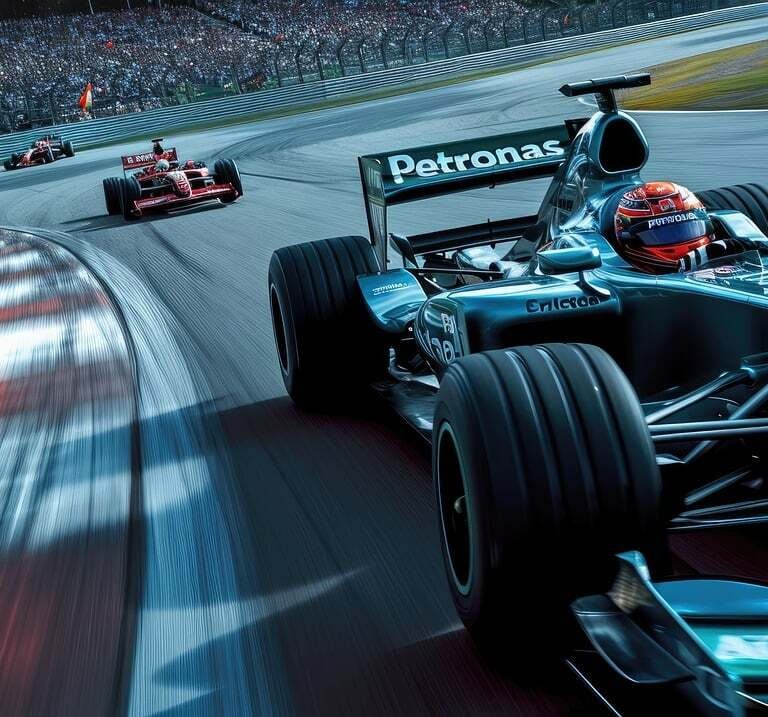 Formula 1 Car On Race Track