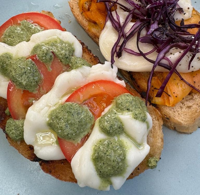 Cauliflower mozzarella sandwiches