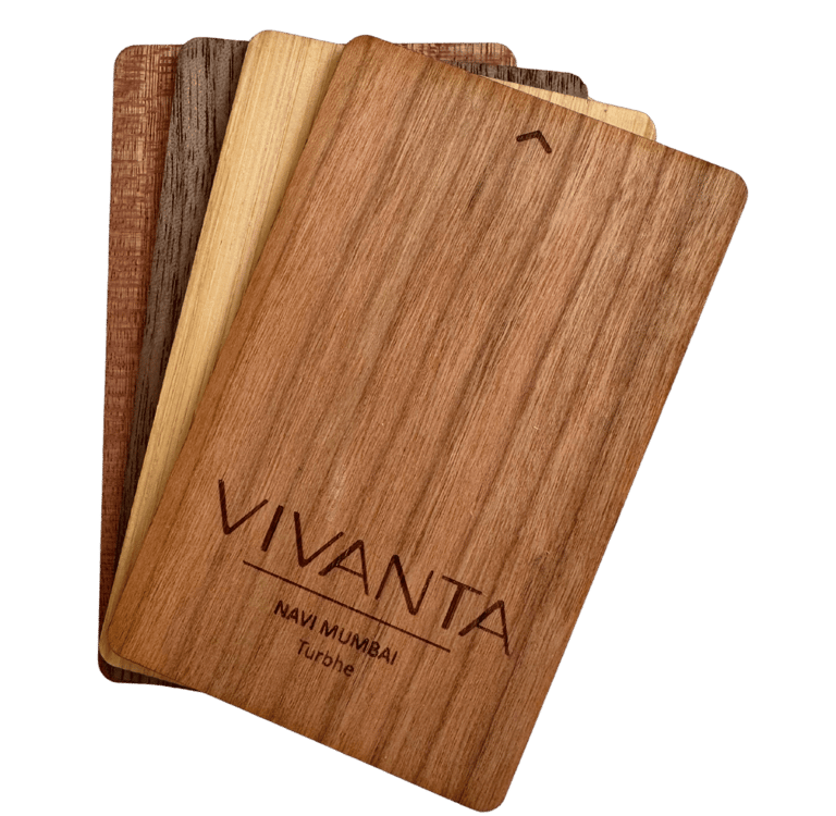 Cartes RFID en bois pour serrures électroniques d'hôtels, finition personnalisée
