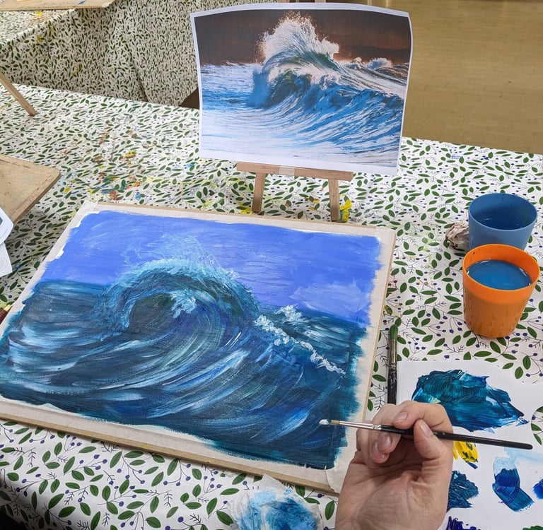 learn to paint acrylic milton Keynes art classes