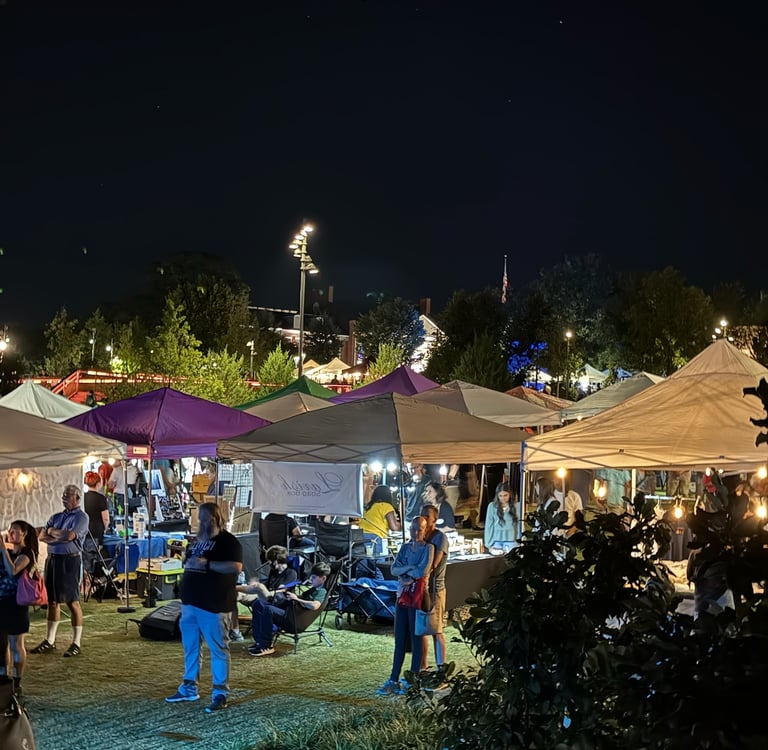 Evening vibes with bustling atmosphere