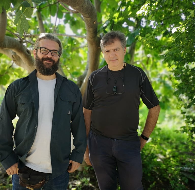 Medical herbalist Emmanuil Manos (left) and Dr Christodoulos Vilaras (right), founder & CEO of Moly
