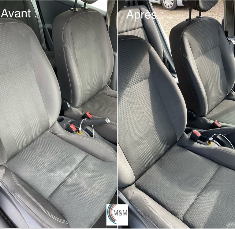 Nettoyage de siège de voiture par m&m services pro rouen