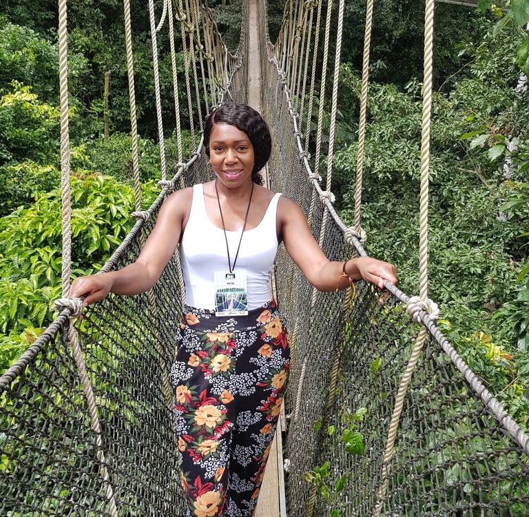 Dahomey African Tours Secretary and Tour Consultant at Kakum National in Ghana