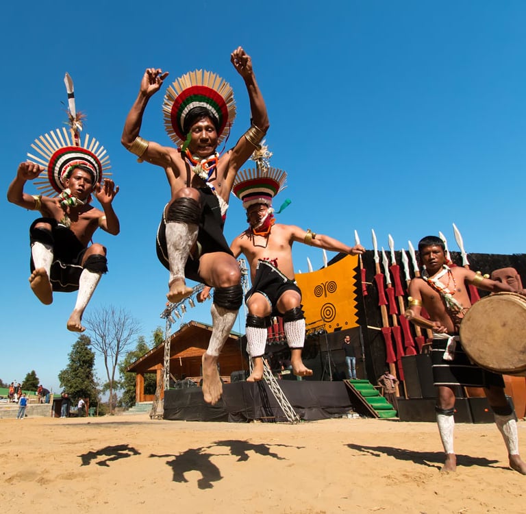 tribes of north east india in a traditional attire