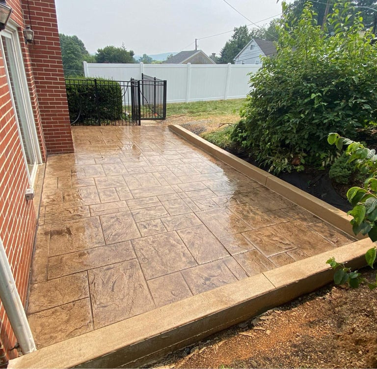 decorative concrete patio berks county
