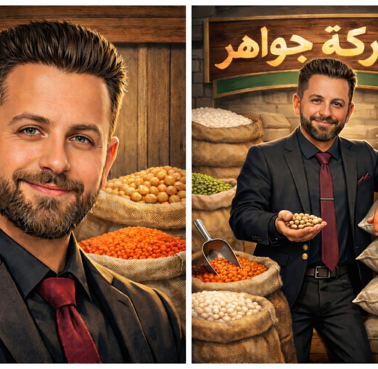 شركة جواهر والصورة الممثله عن الشركة والرسميه لصاحب الشركة