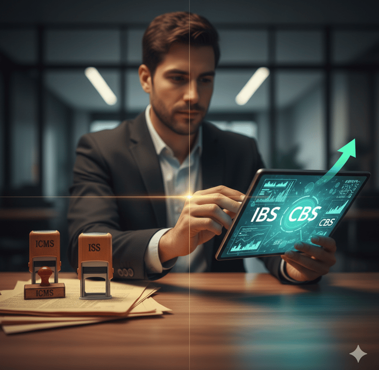 Um homem de terno e gravata está segurando um tablet puter