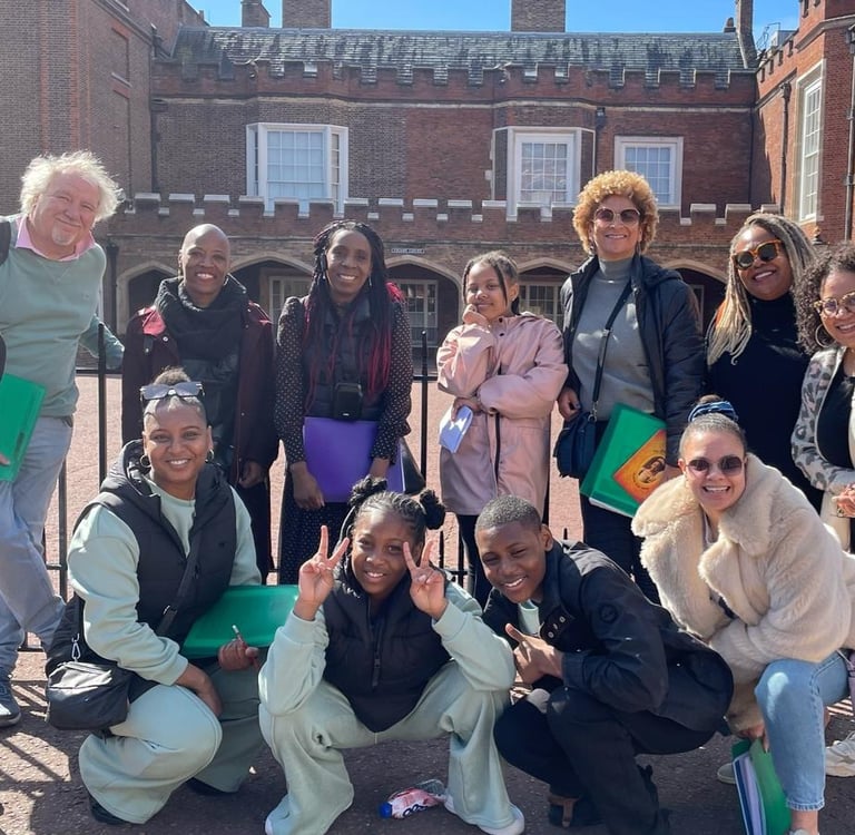 Group outside St James's Palace on the Black Tudors Westminster Walking Tour