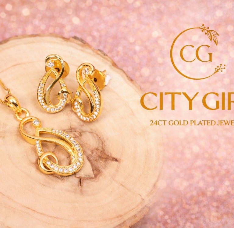 18K gold-plated daily wear bangle set — lightweight everyday necklace for women, City Girl Jewellery