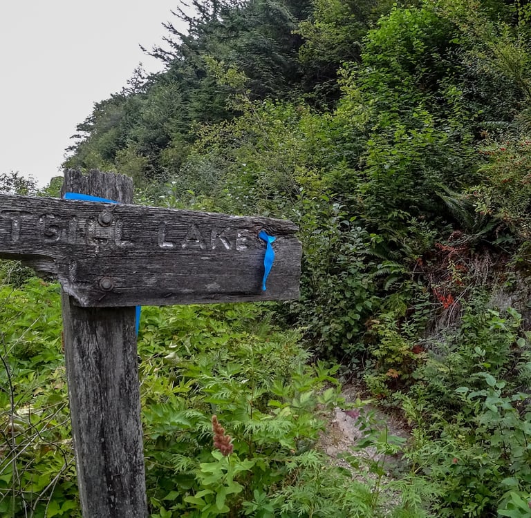 Sign at the start of the Petgill lake trail