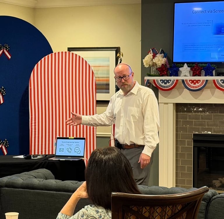 john giving cybersecurity lecture