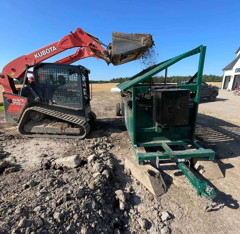 custom steel fabricated soil screener