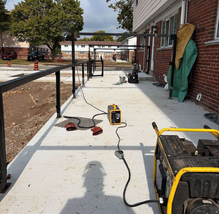 mobile welding railing fabrication