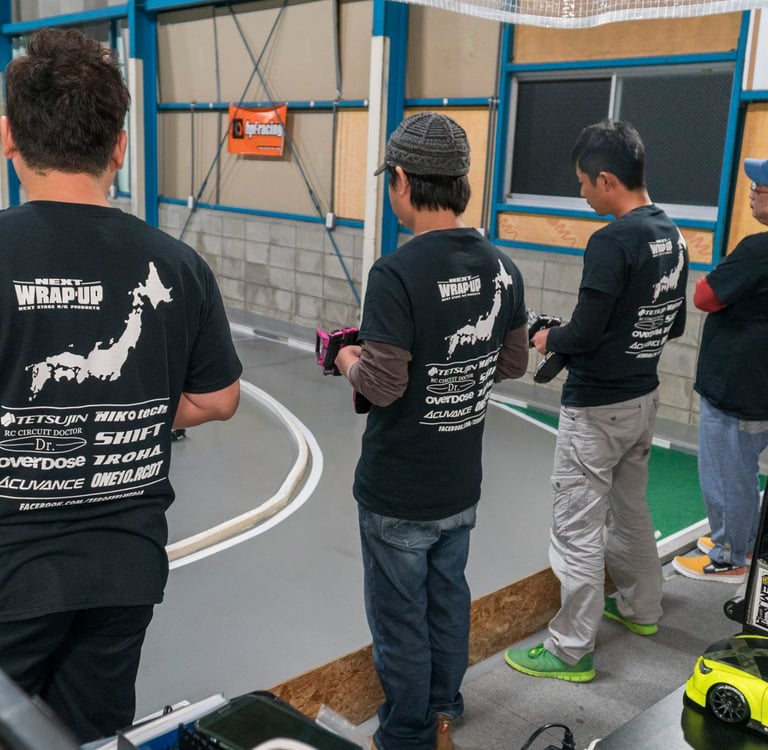 a group of RC Iroha drivers at the RC track