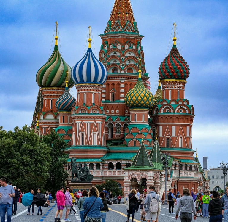 Šarena katedrala svetog Vasilija Blaženog u Moskvi u Rusiji.