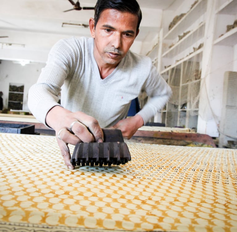 Hand block printing vs digital printing for clothing brands